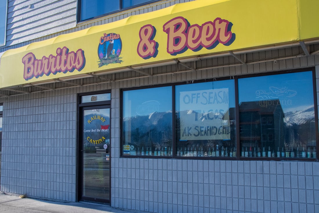 a store front at day