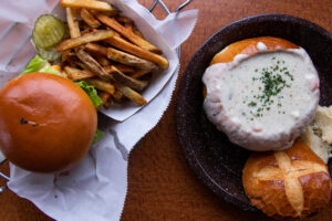 food on a table