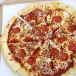 a large pepperoni pizza