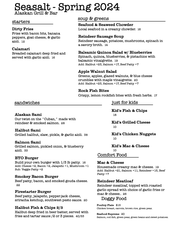 Seasalt Alaskan Bar & Grill Seward Hospitality Group