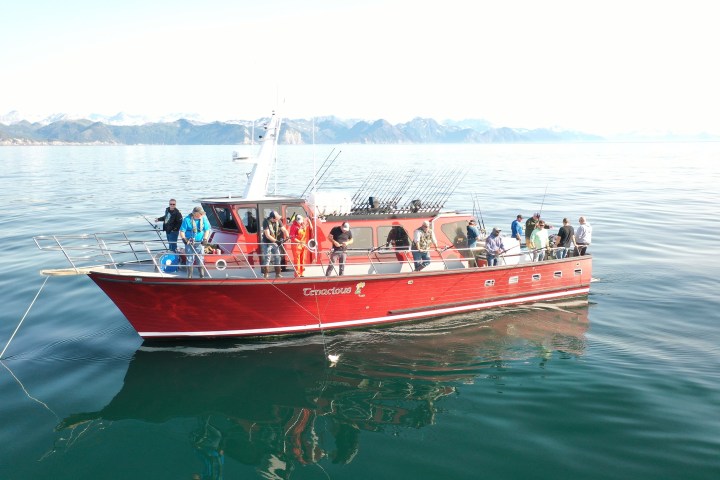 a small boat in a body of water