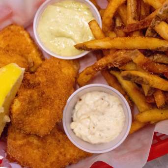 a hot dog and fries on a plate